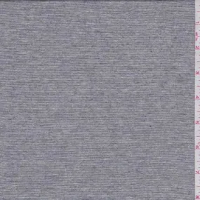 1 7/8 YD PC-Heather Grey Micro Stripe Rayon Jersey Knit Fabric