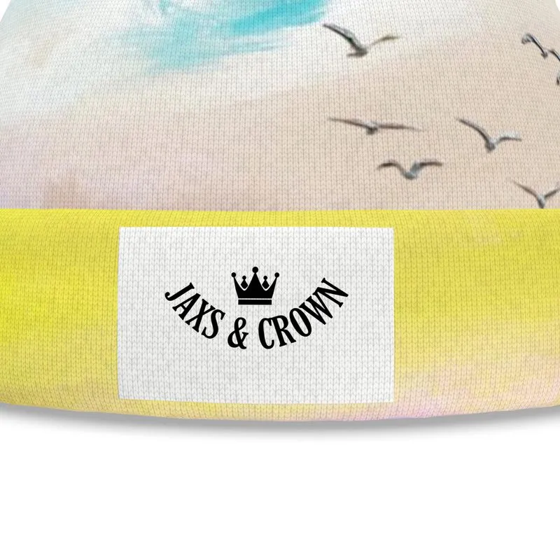 #300 JAXS N CROWN BEANIE in beach pattern