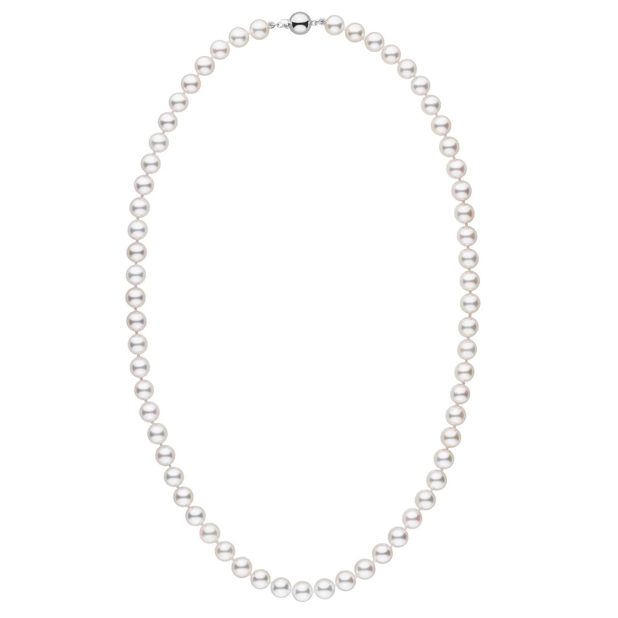 7.0-7.5 mm White Akoya 22 inch AAA Pearl Necklace