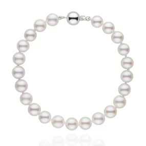 7.0-7.5 mm White Akoya AA  Pearl Bracelet