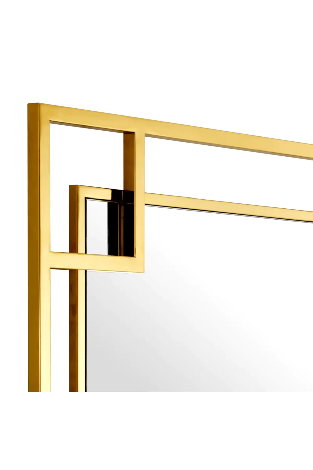 Art Deco Gold Geometric Frame Mirror | Eichholtz Morris