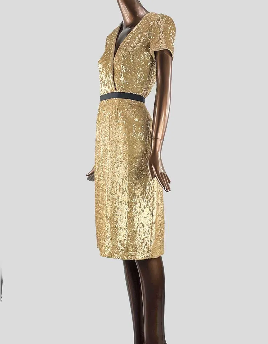 Burberry London Gold Evening Dress 6 US