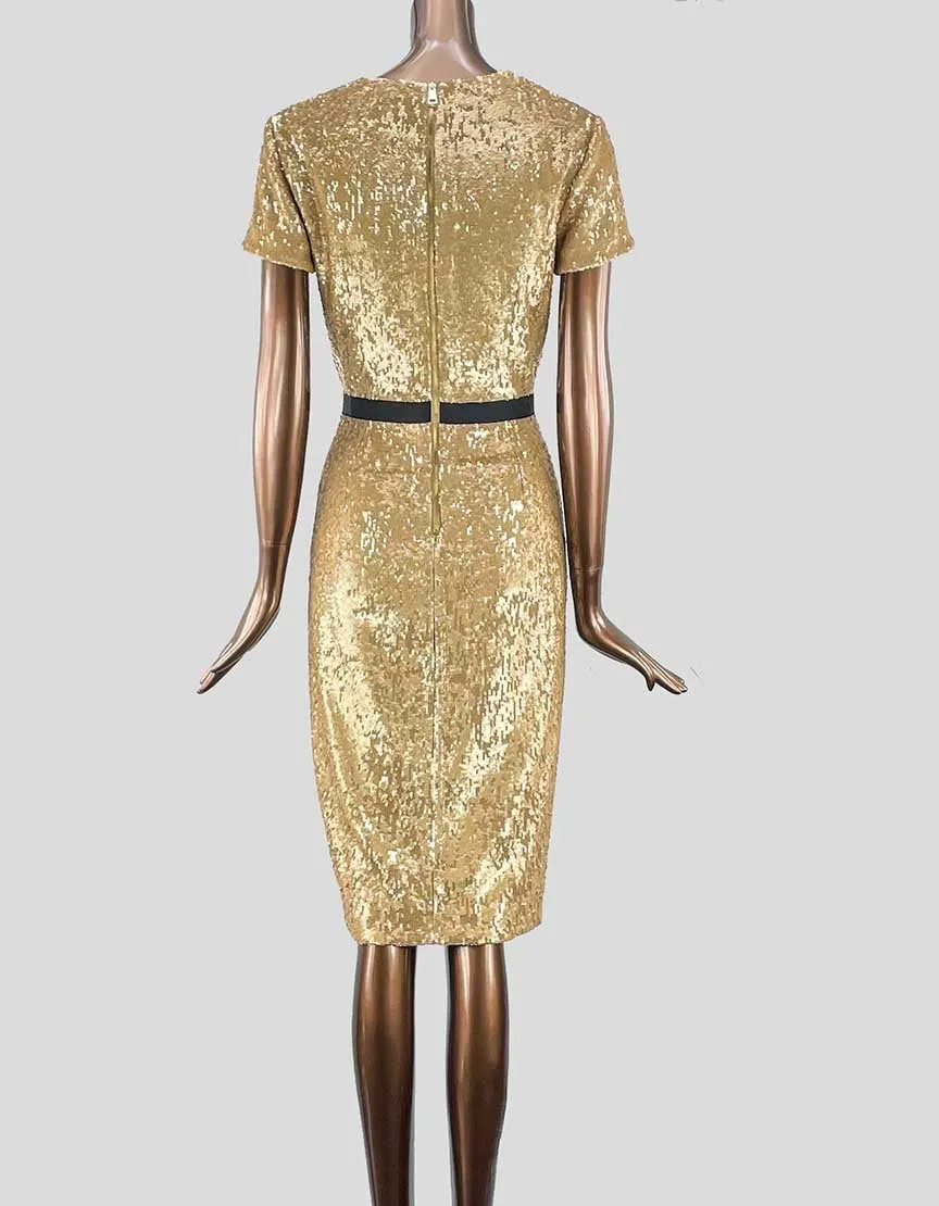 Burberry London Gold Evening Dress 6 US