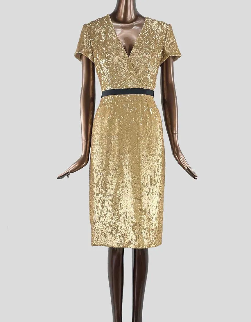 Burberry London Gold Evening Dress 6 US