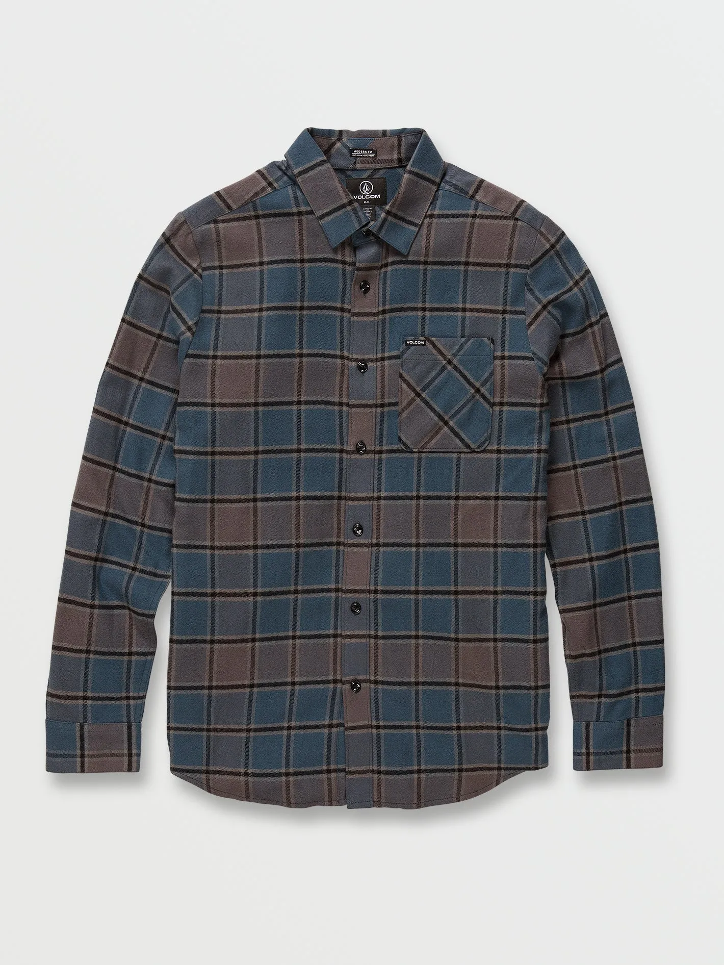 Caden Plaid Long Sleeve Flannel - Marina Blue