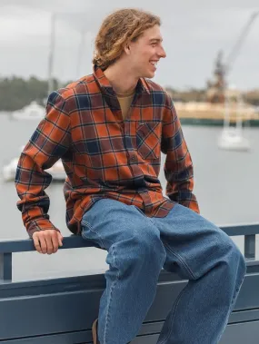 Caden Plaid Long Sleeve Flannel - Mocha