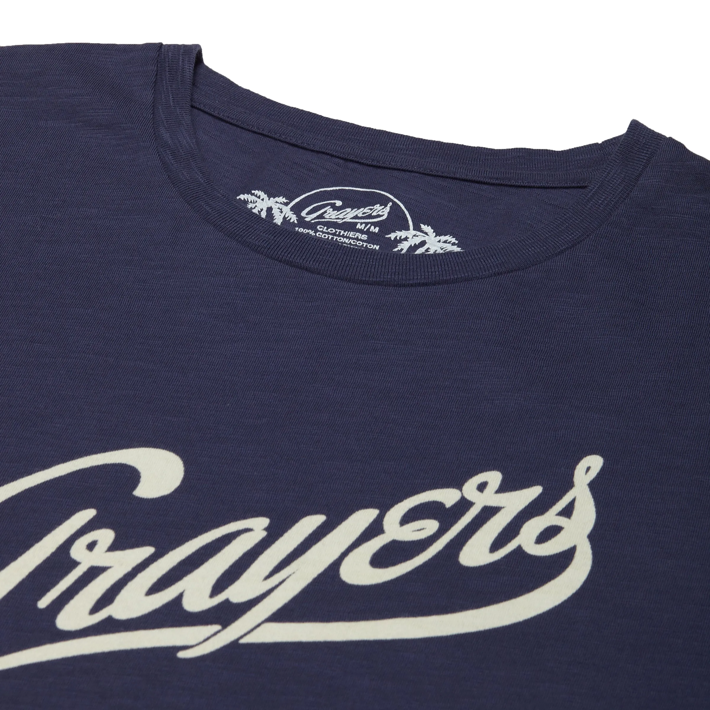 Grayers Print Tee - Night Shadow Blue