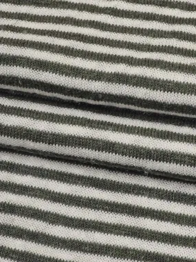 Hemp, Recycled Poly & Tencel Mid-Weight Yarn Dyed Stripe Jersey Fabric ( KJ21E853D )