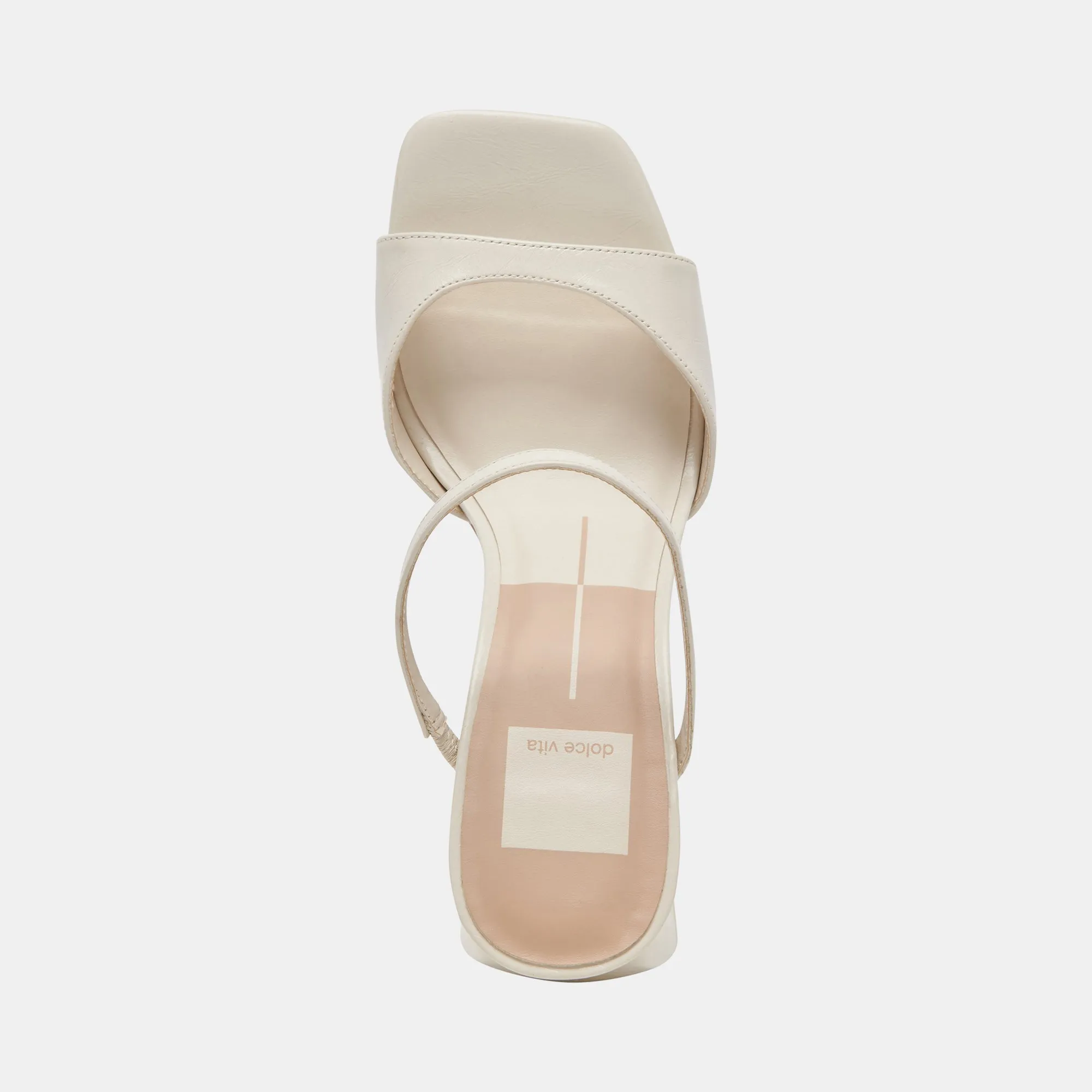 JEMMY HEELS IVORY CRINKLE PATENT