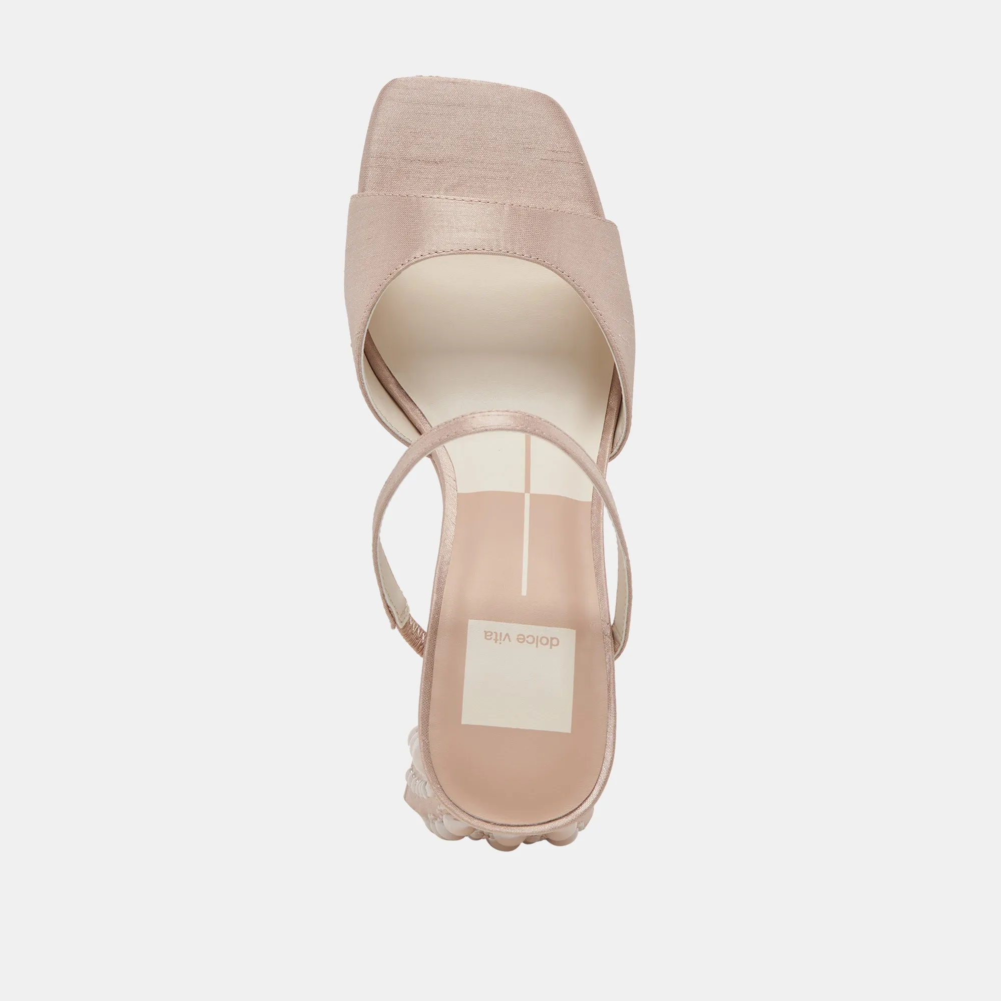 JEMMY PEARL HEELS CHAMPAGNE SILK