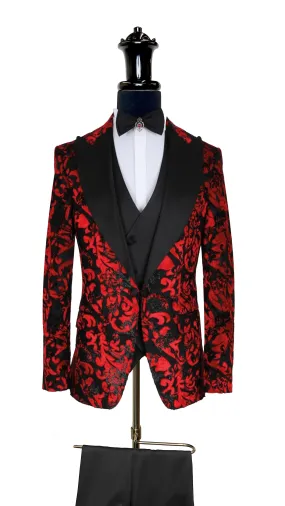 Luxe Floral Velvet Tuxedo by Edgers