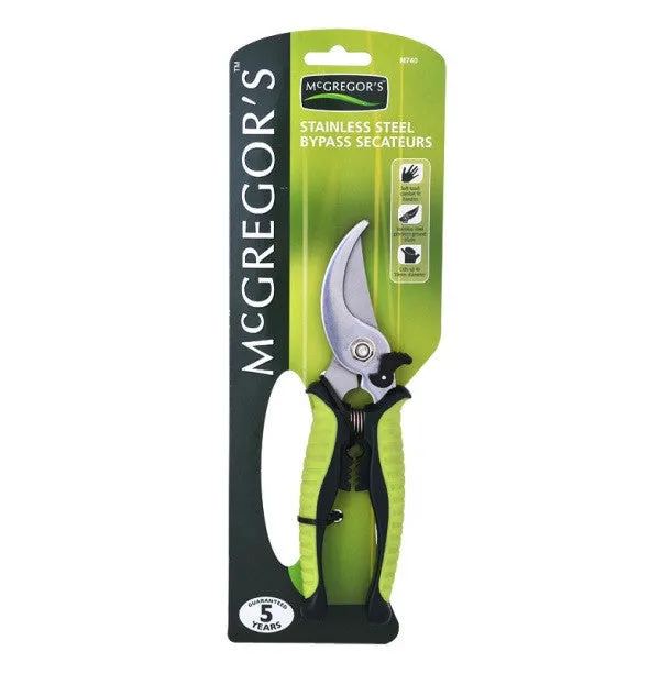 McGregors Stainless Steel Blade By-Pass Secateurs