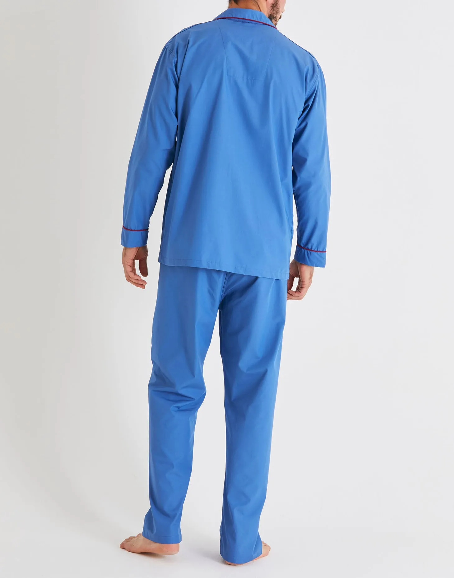 Men's Crisp Cotton Pyjama Set – Contemporary Blue