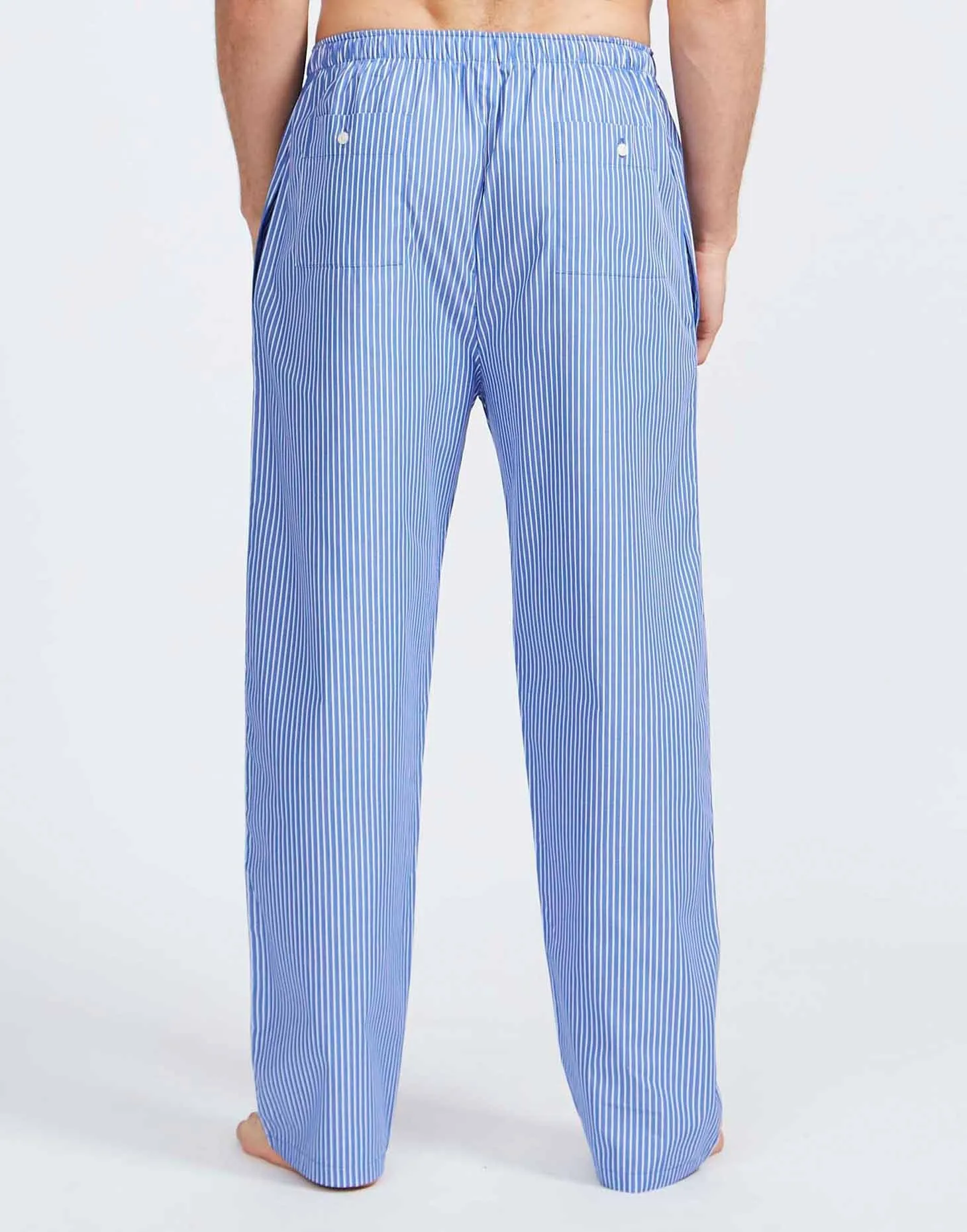 Men's Crisp Cotton Pyjama Trousers - Burford Stripe