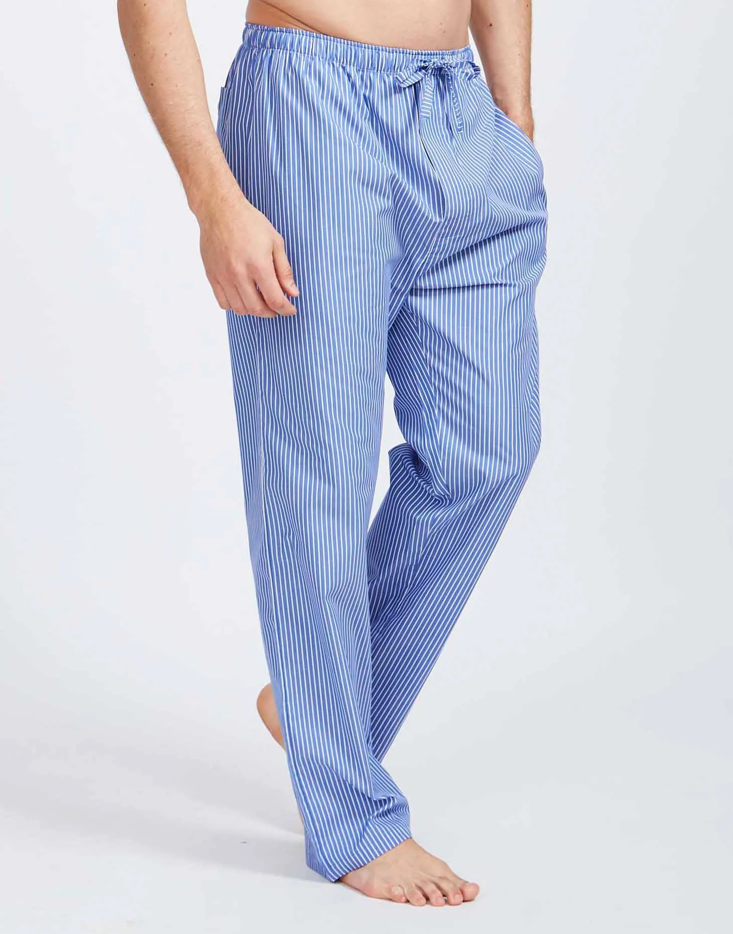 Men's Crisp Cotton Pyjama Trousers - Burford Stripe