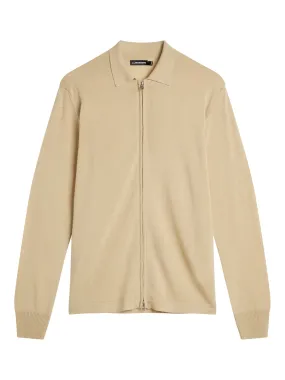 Nyle Merino Zip Cardigan / Safari Beige