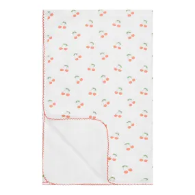 Polkadot BABY BLANKET Cherry Print