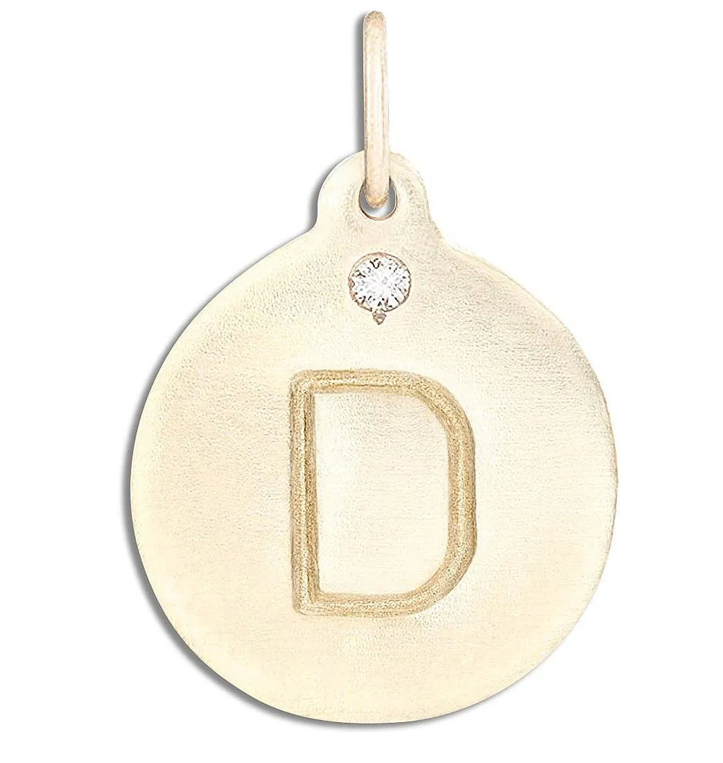 "D" Alphabet Charm With Diamond