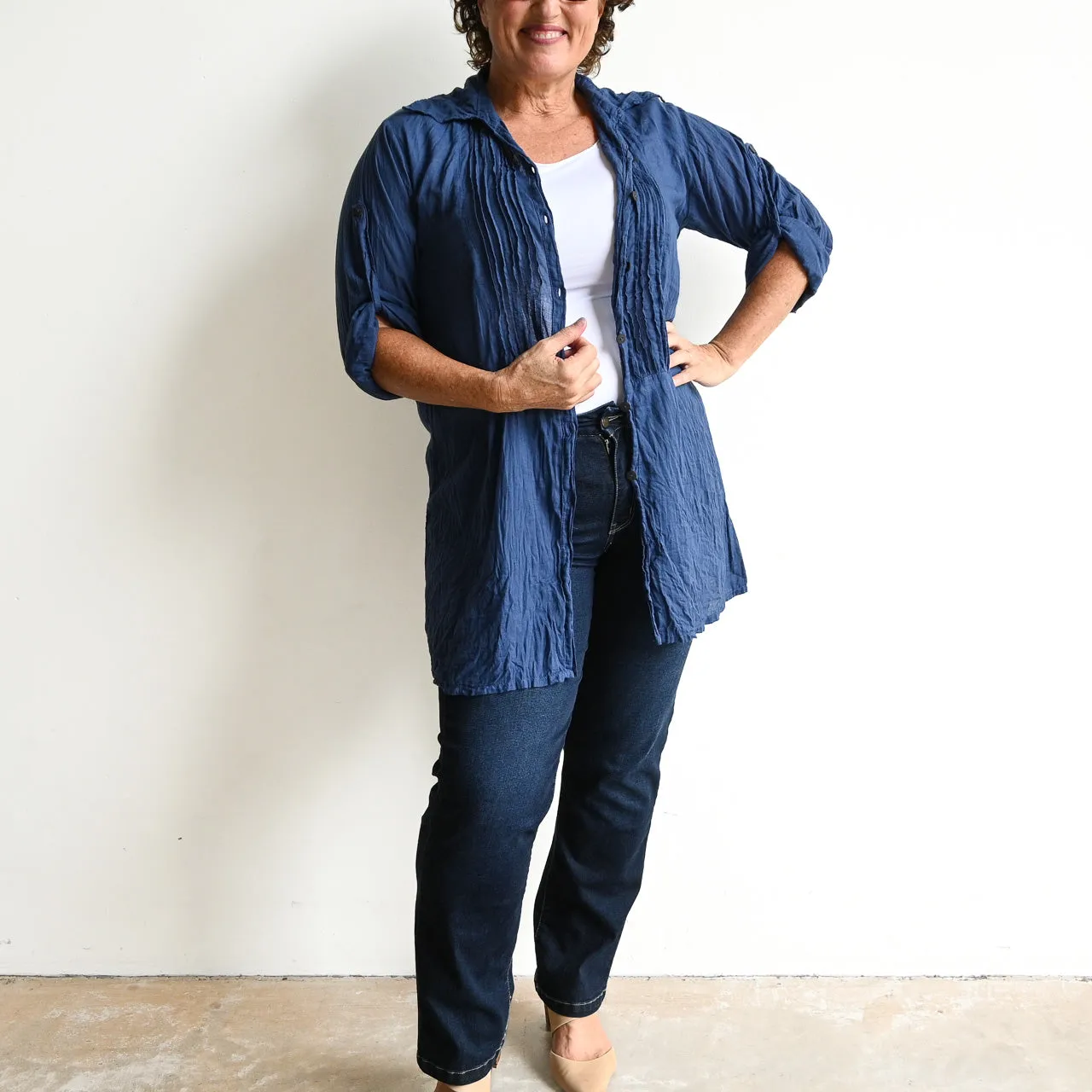 Shirtmaker Cotton Tunic Top