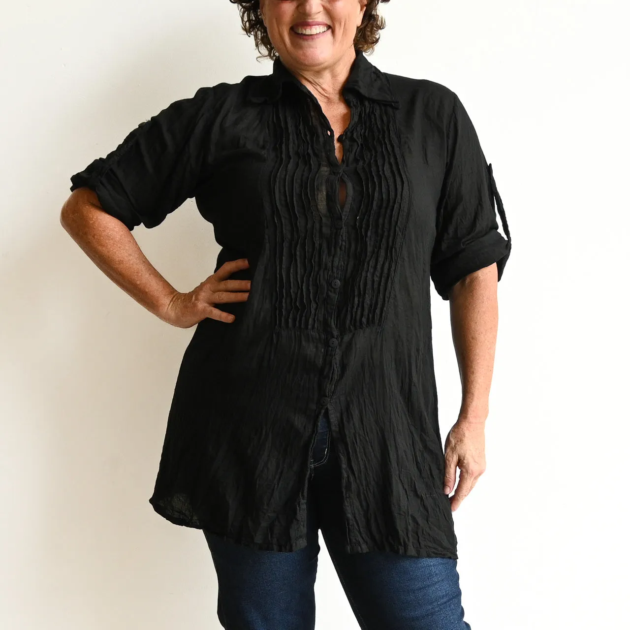 Shirtmaker Cotton Tunic Top