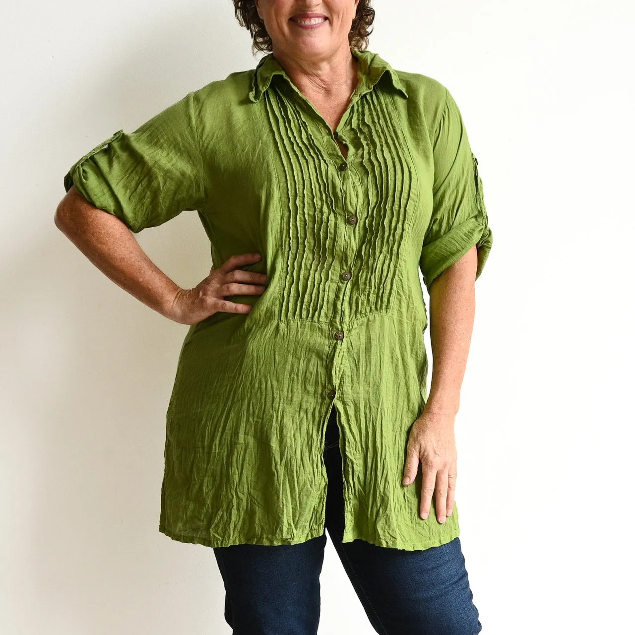 Shirtmaker Cotton Tunic Top