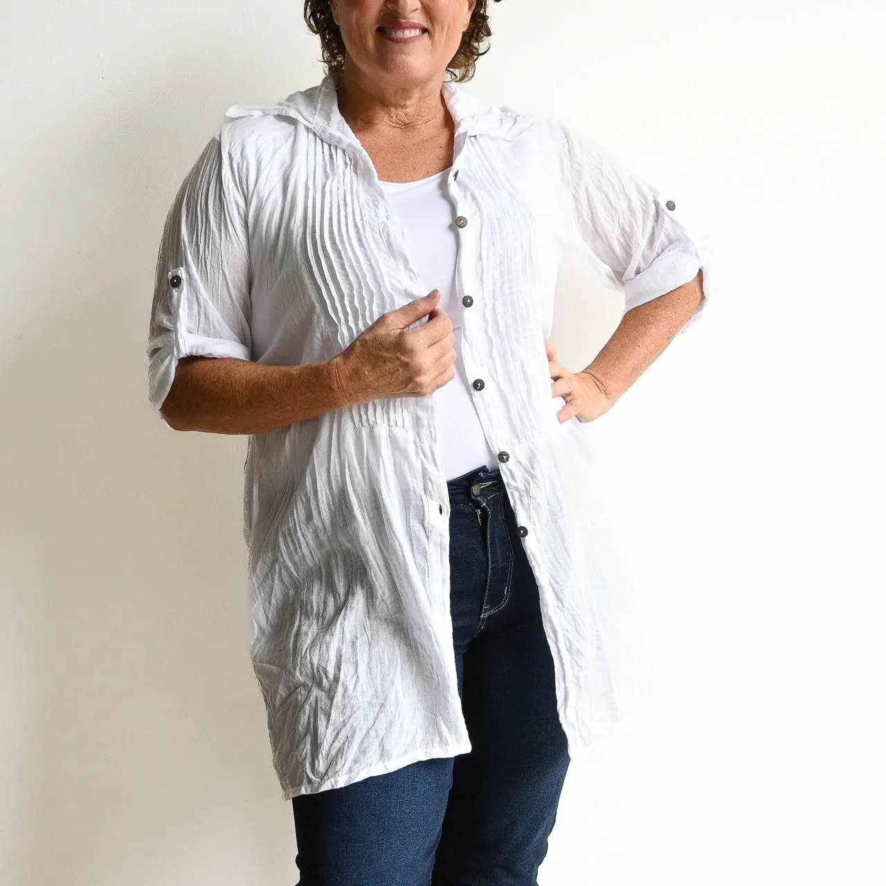 Shirtmaker Cotton Tunic Top