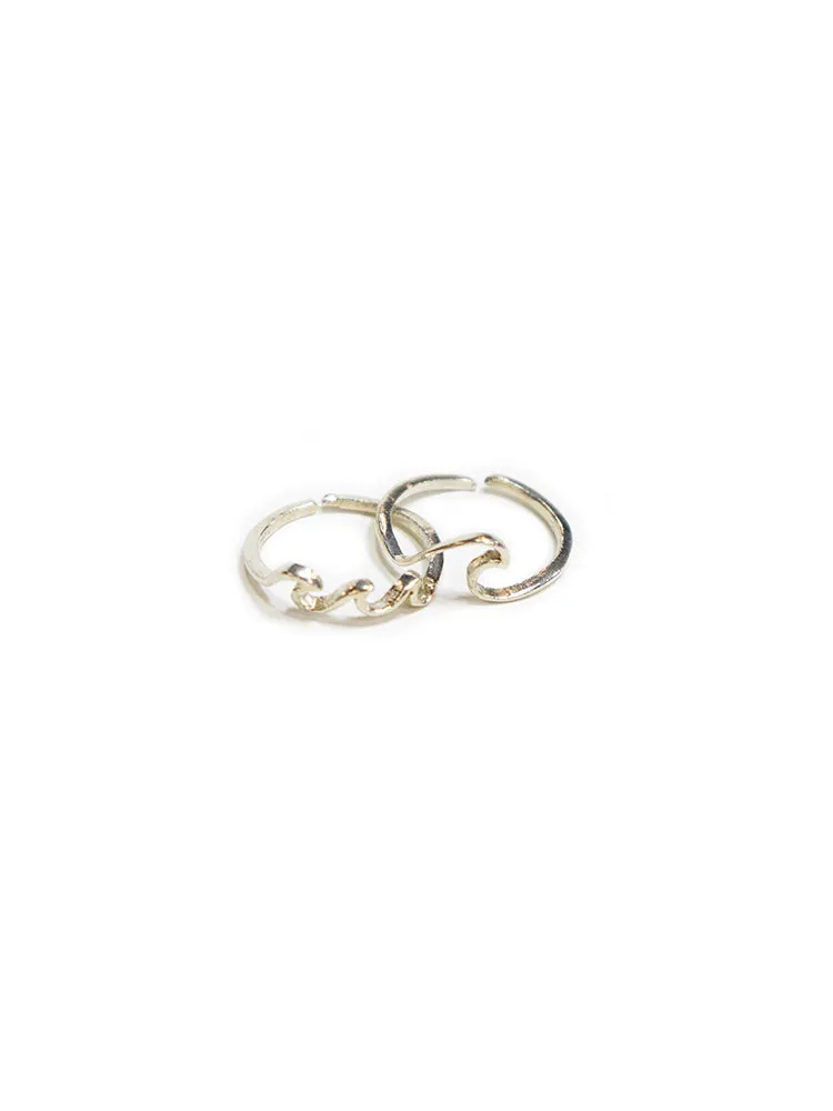 Swell Ring Set - Silver