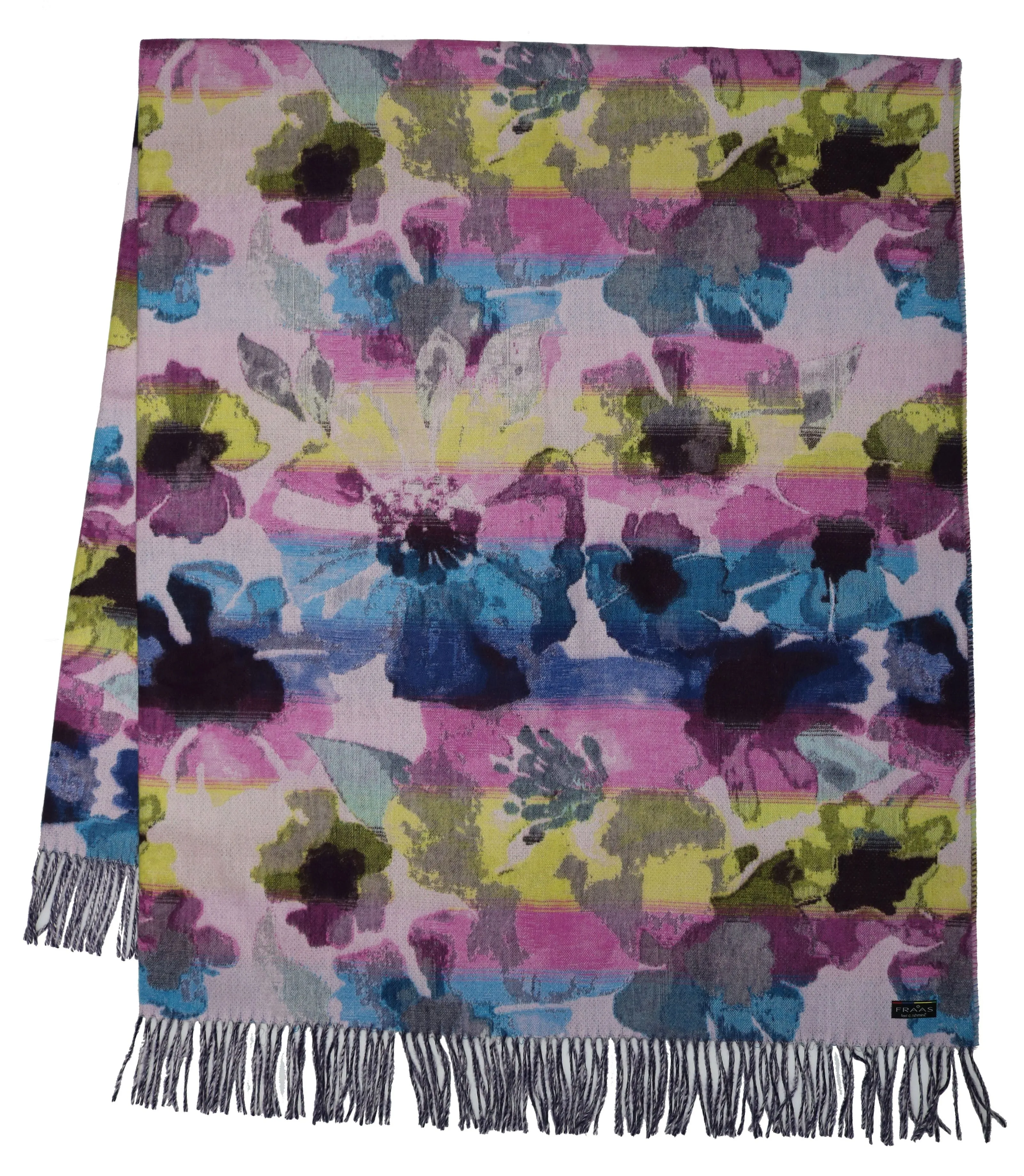 Watercolor Floral Woven Cashmink Throw